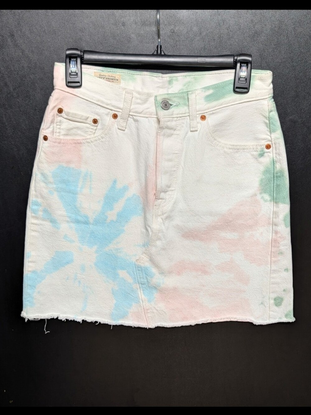 Levi's Tie-Dye Pastel Denim Skirt Women's Size 27